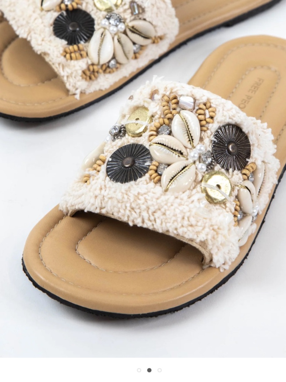 Free People Shipwreck Surf Shell Sandals 7 New